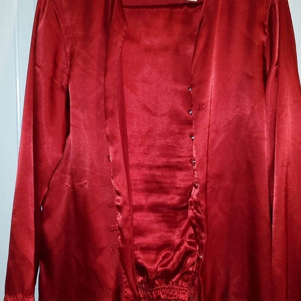 Silky red pjs